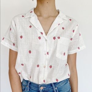 Strawberry Button Up